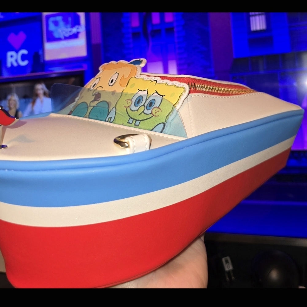 New! Loungefly Nickelodeon Spongebob Squarepants Boat Crossbody Bag